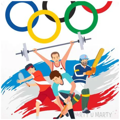 balon foliowy olimpiada paryz 2024 sport bialy 18 rnd