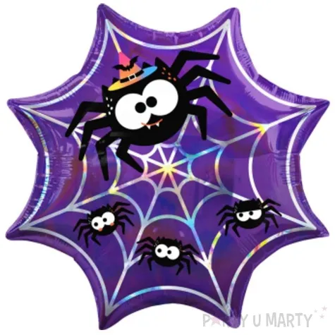 balon foliowy pajak na pajeczynie fioletowy amscan 22 shp