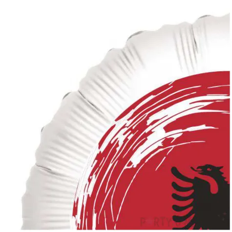 balon foliowy panstwa swiata albania bialy 18 rnd