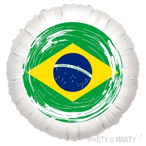 balon foliowy panstwa swiata brazylia bialy 18 rnd