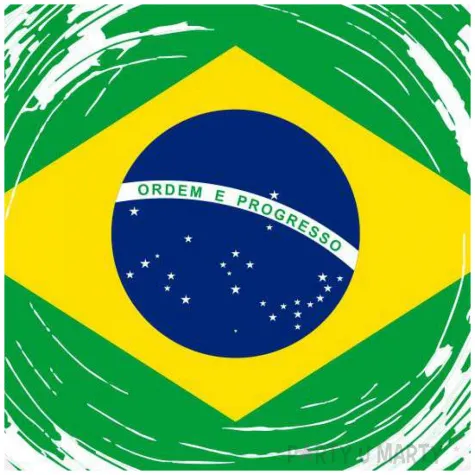 balon foliowy panstwa swiata brazylia bialy 18 rnd