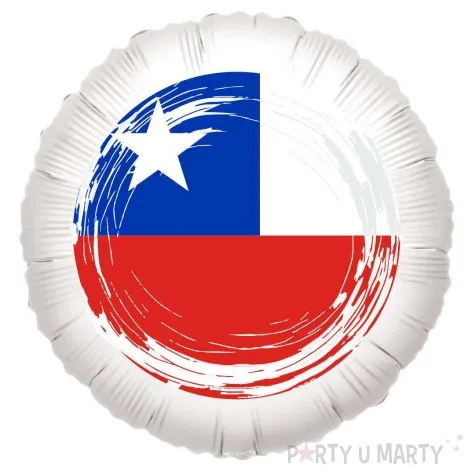 balon foliowy panstwa swiata chile bialy 18 rnd