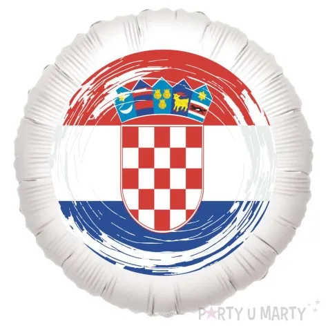 balon foliowy panstwa swiata chorwacja bialy 18 rnd