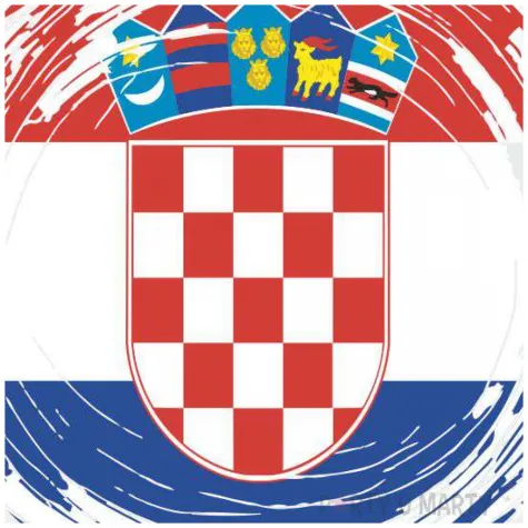 balon foliowy panstwa swiata chorwacja bialy 18 rnd