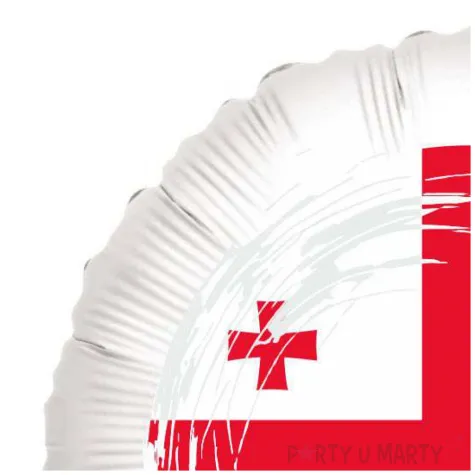 balon foliowy panstwa swiata gruzja bialy 18 rnd