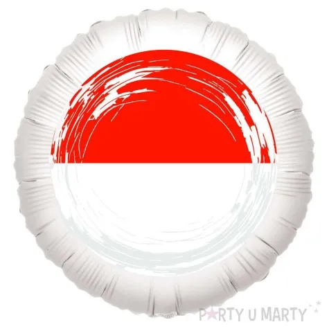 balon foliowy panstwa swiata indonezja bialy 18 rnd