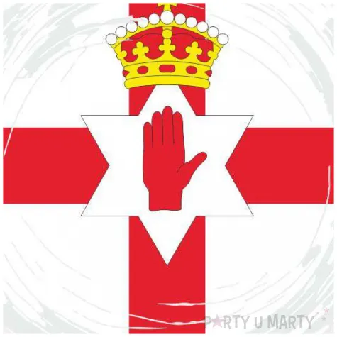 balon foliowy panstwa swiata irlandia polnocna bialy 18 rnd