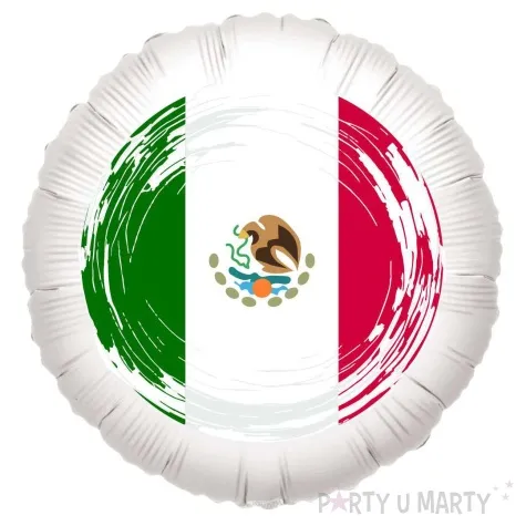 balon foliowy panstwa swiata meksyk bialy 18 rnd