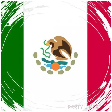 balon foliowy panstwa swiata meksyk bialy 18 rnd