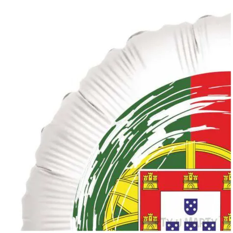 balon foliowy panstwa swiata portugalia bialy 18 rnd