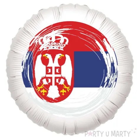 balon foliowy panstwa swiata serbia bialy 18 rnd