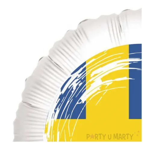 balon foliowy panstwa swiata szwecja bialy 18 rnd