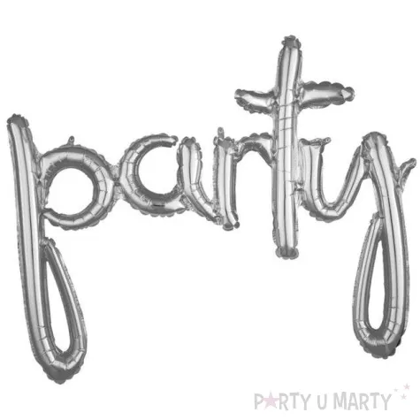 balon foliowy party srebrny amscan 39 shp