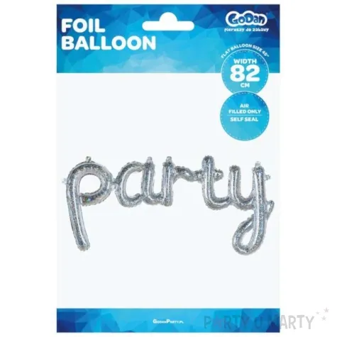 balon foliowy party srebrny godan 45 shp
