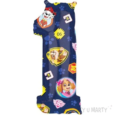 balon foliowy paw patrol cyfra 1 amscan 25 shp