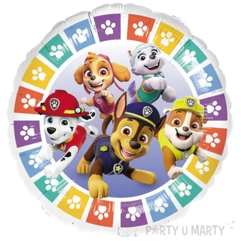 balon foliowy paw patrol mix amscan 17 rnd