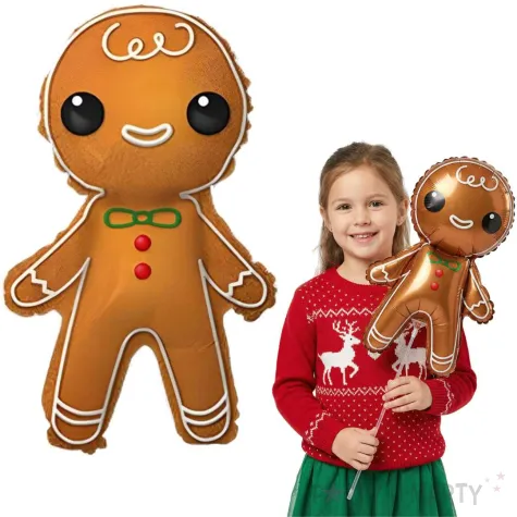 balon foliowy piernikowy ludzik boze narodzenie flexmetal 14 shp