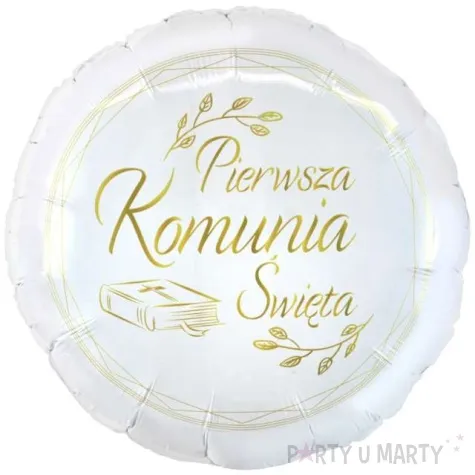 balon foliowy pierwsza komunia swieta biblia bialy godan 18 rnd