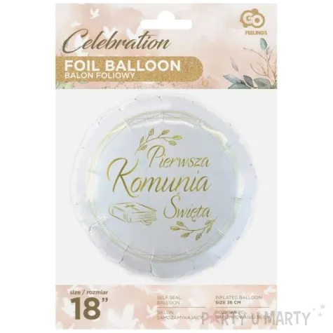 balon foliowy pierwsza komunia swieta biblia bialy godan 18 rnd
