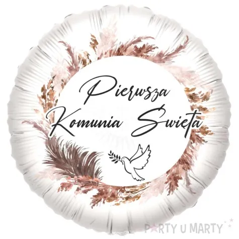 balon foliowy pierwsza komunia swieta boho 18 rnd