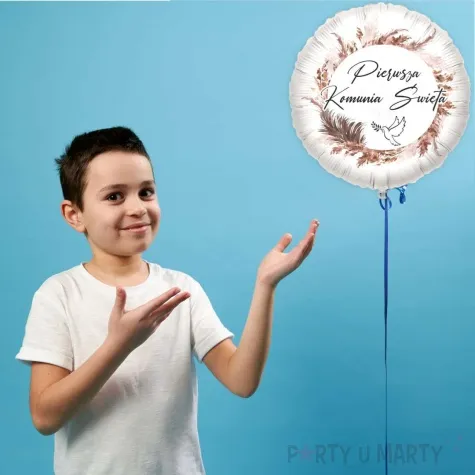 balon foliowy pierwsza komunia swieta boho 18 rnd