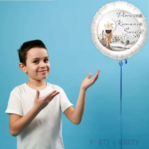 balon foliowy pierwsza komunia swieta kielich ihs i biblia 18 rnd