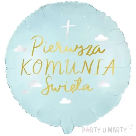 balon foliowy pierwsza komunia swieta partydeco 18 rnd