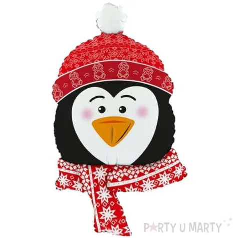balon foliowy pingwin w czerwonej czapeczce grabo 34 shp