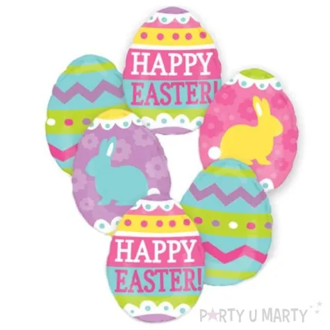 balon foliowy pisanki easter egg hunt amscan 16 6 szt shp