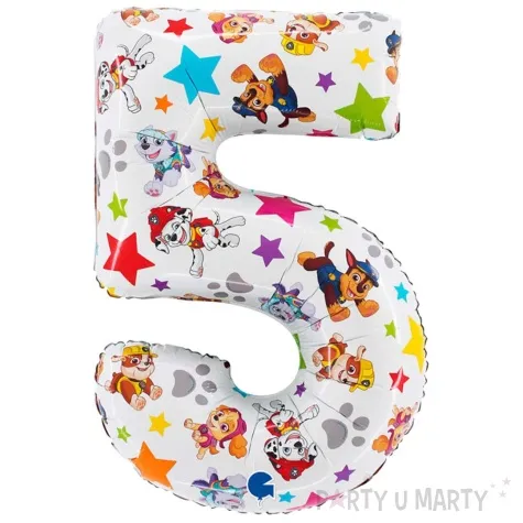 balon foliowy psi patrol cyfra 5 grabo 26 dgt