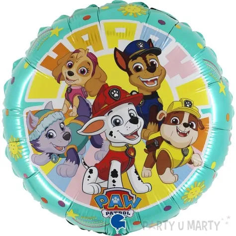 balon foliowy psi patrol happy grabo 18 rnd