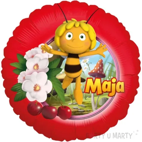 balon foliowy pszczolka maja czerwony party factory 18 rnd