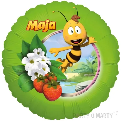 balon foliowy pszczolka maja gucio zielony party factory 18 rnd