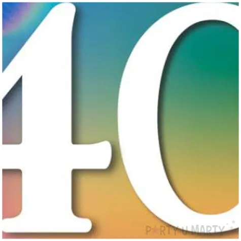 balon foliowy rainbow liczba 40 grabo 18 rnd