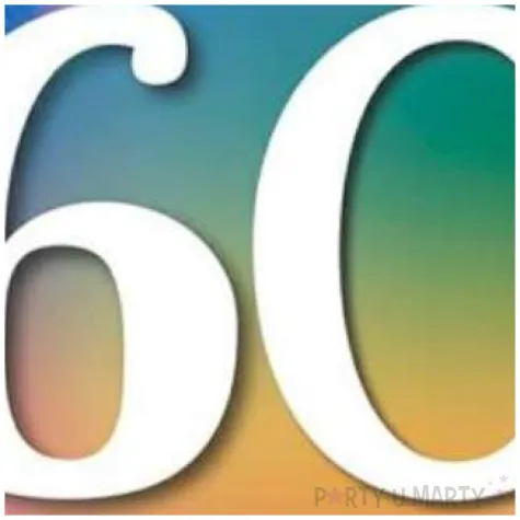 balon foliowy rainbow liczba 60 grabo 18 rnd