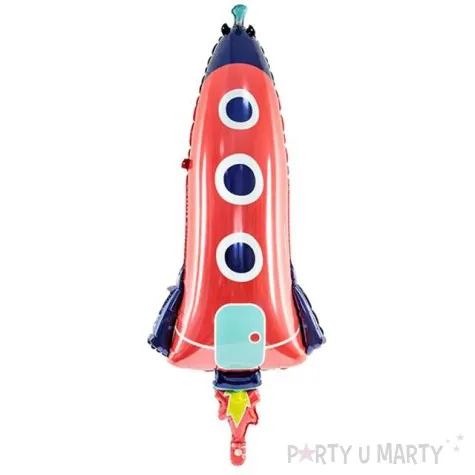 balon foliowy rakieta czerwony partydeco 45 shp