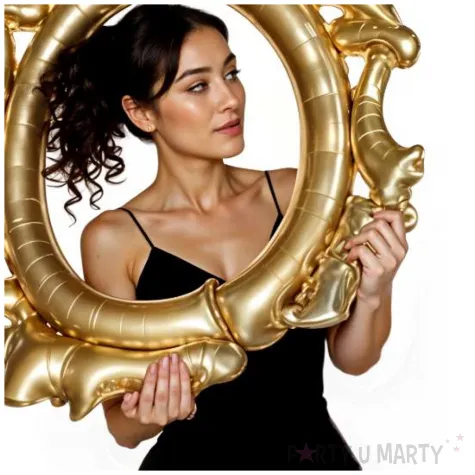 balon foliowy ramka do zdjec zlota dekoracja na wesele rodziny sylwestra 37 5 shp