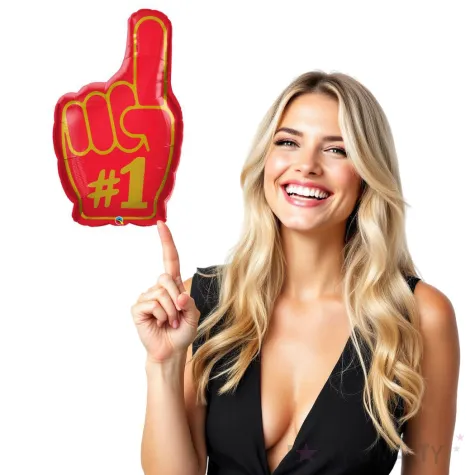 balon foliowy reka kibica numer jeden qualatex 37 rnd