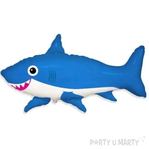 balon foliowy rekin usmiechniety niebieski flexmetal 24 shp