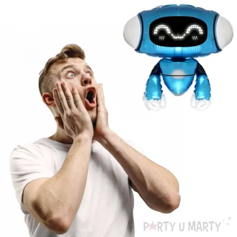 balon foliowy robot niebieski flexmetal 14 shp