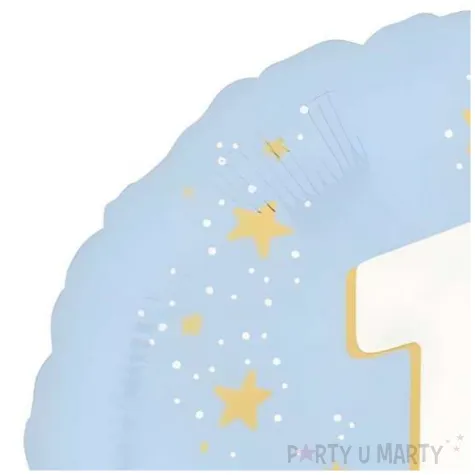 balon foliowy roczek chlopca niebieski amscan 18 rnd