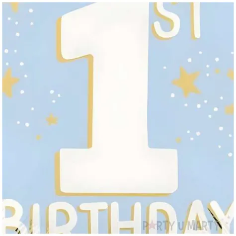 balon foliowy roczek chlopca niebieski amscan 18 rnd