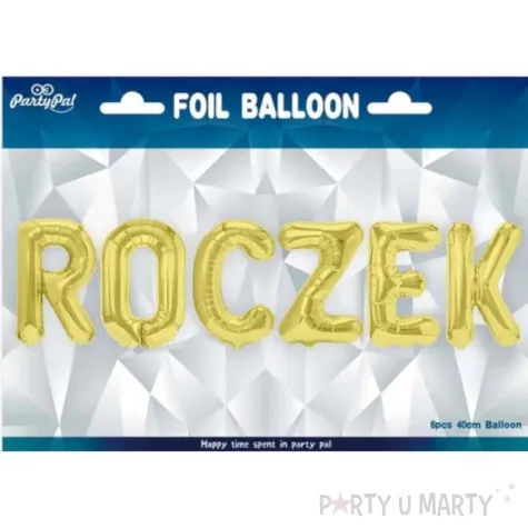 balon foliowy roczek zloty partypal 16 ltr