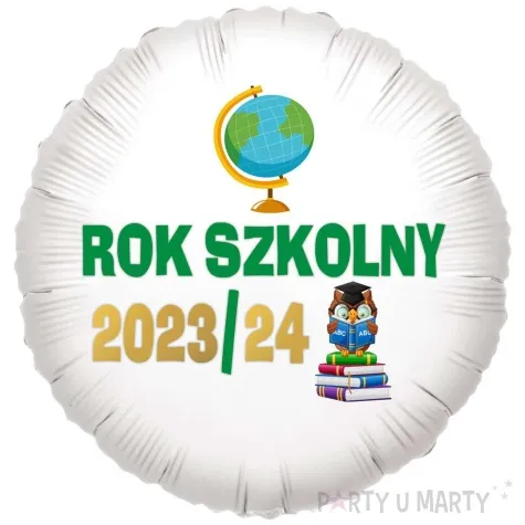 balon foliowy rok szkolny 2023 24 bialy 18 rnd