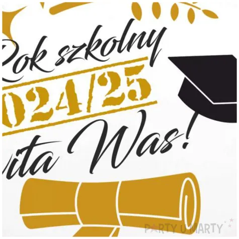 balon foliowy rok szkolny 2024 25 wita was bialy 18 rnd