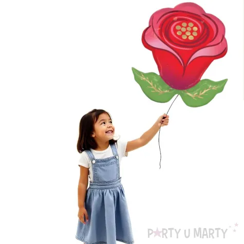 balon foliowy roza czerwony dekoracja na dzien wiosny dzien kobiet 30 shp