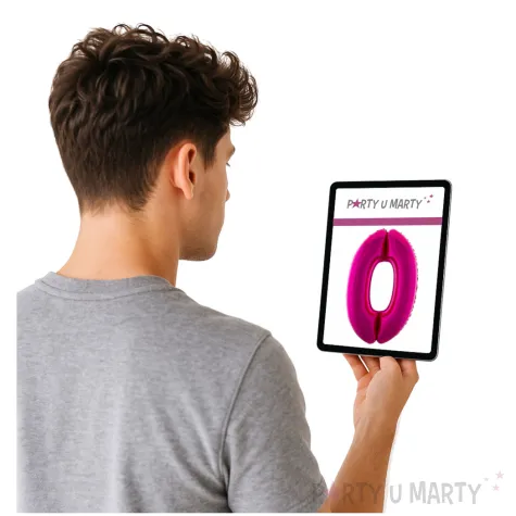 balon foliowy rozowa radosc cyfra 0 rozowy funnyfashion 41 dgt