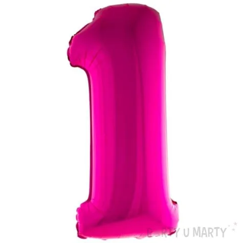 balon foliowy rozowa radosc cyfra 1 rozowy funnyfashion 41 dgt