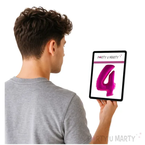 balon foliowy rozowa radosc cyfra 4 rozowy funnyfashion 41 dgt