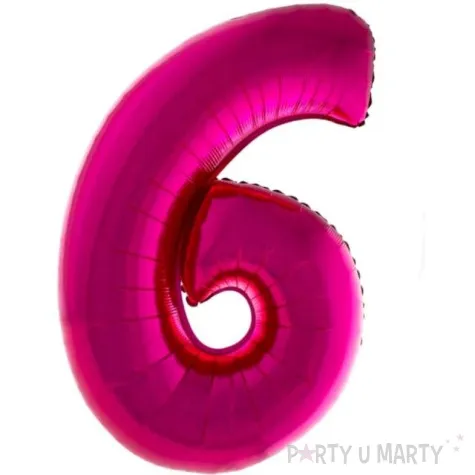 balon foliowy rozowa radosc cyfra 6 rozowy funnyfashion 41 dgt